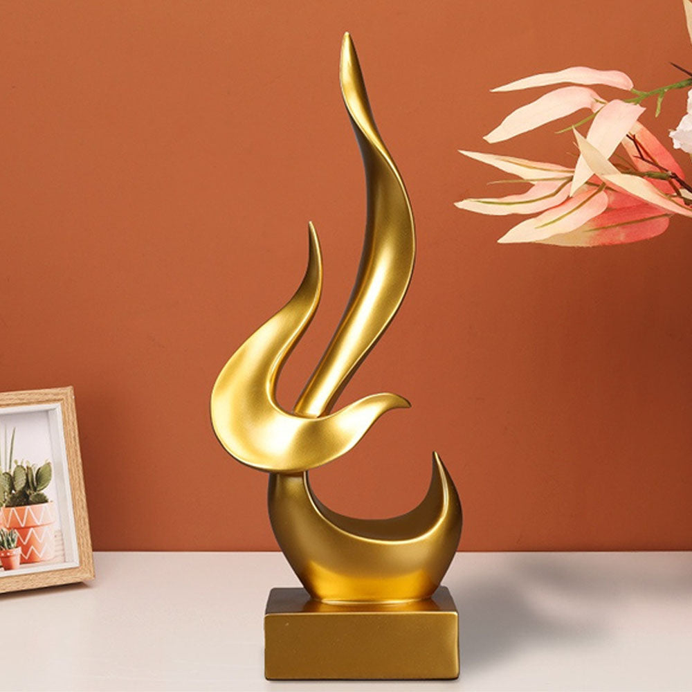 Abstract Resin Flame Bird Sculpture Ornament - Notbrand