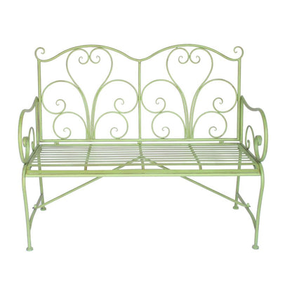 Adele Metal Garden Bench - Green Brush - NotBrand