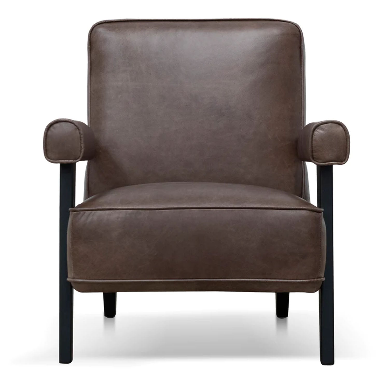 Classic Leather Janie Armchair in Dark Brown - House of Hyne