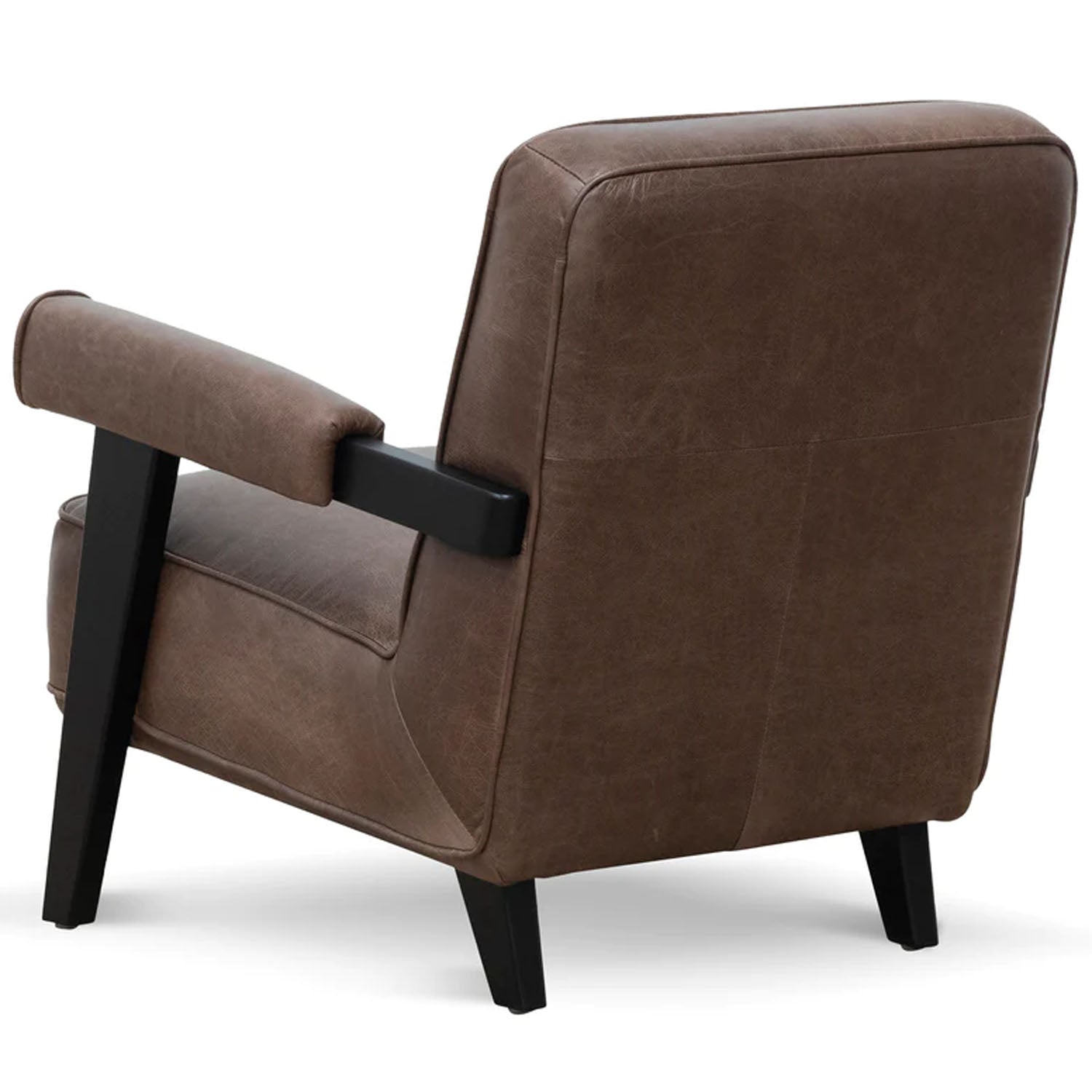 Classic Leather Janie Armchair in Dark Brown - House of Hyne