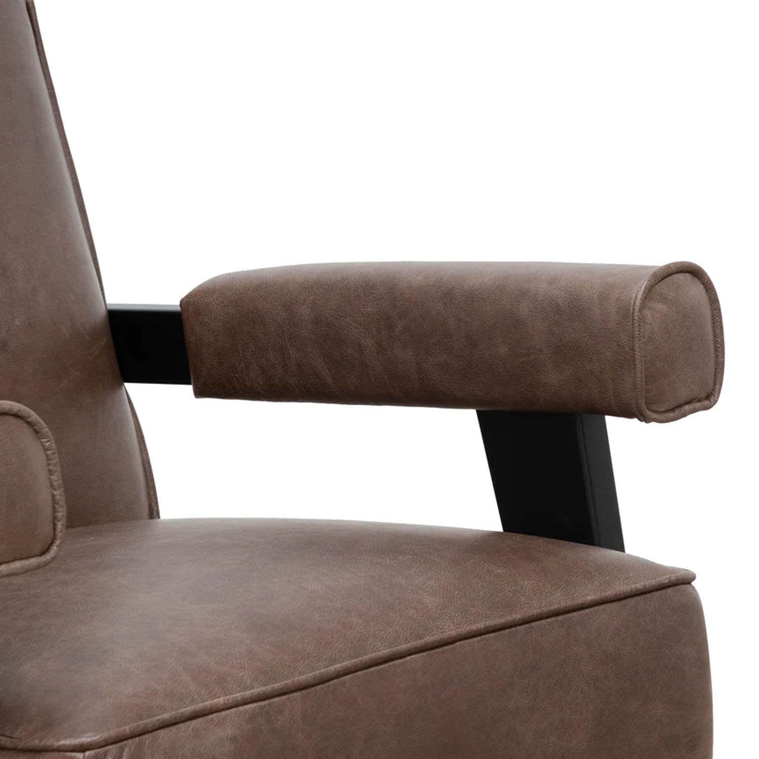 Classic Leather Janie Armchair in Dark Brown - House of Hyne