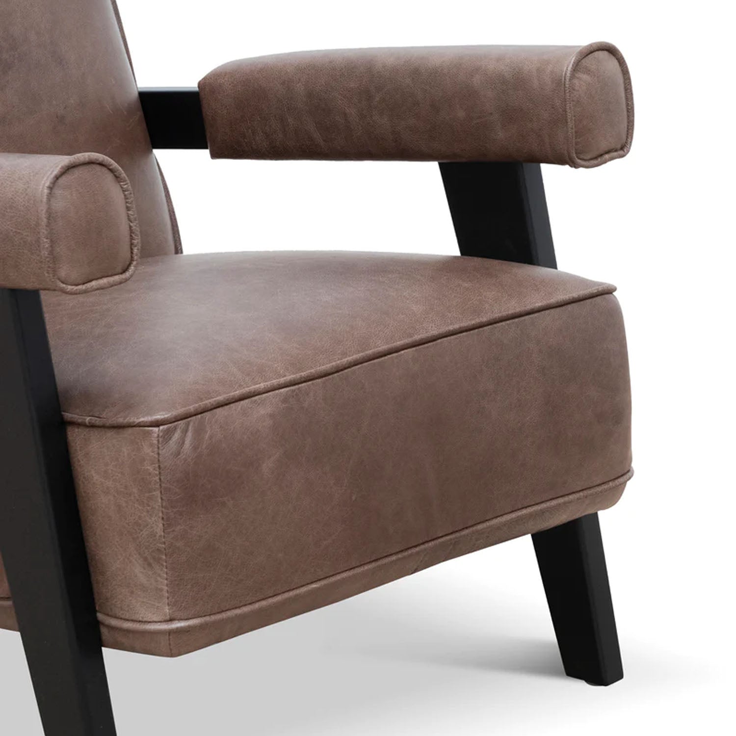 Classic Leather Janie Armchair in Dark Brown - House of Hyne