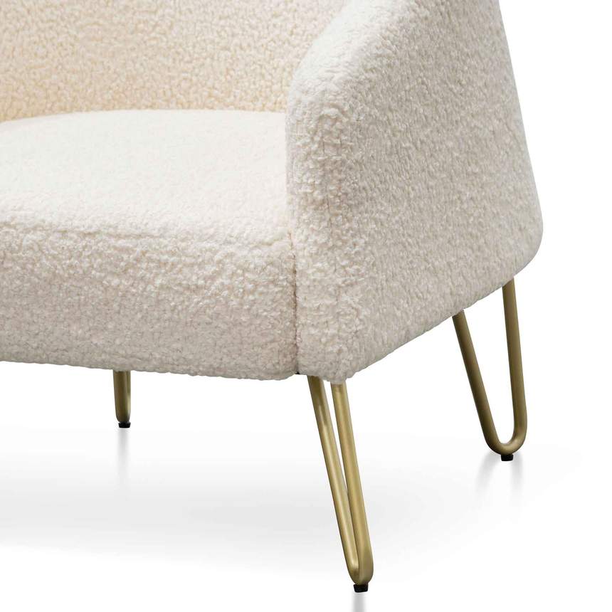 Golden Woolen Ivory Armchair
- House of Hyne