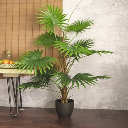 Artificial Fan Palm Potted Plant Real Touch (90cmH) - Notbrand