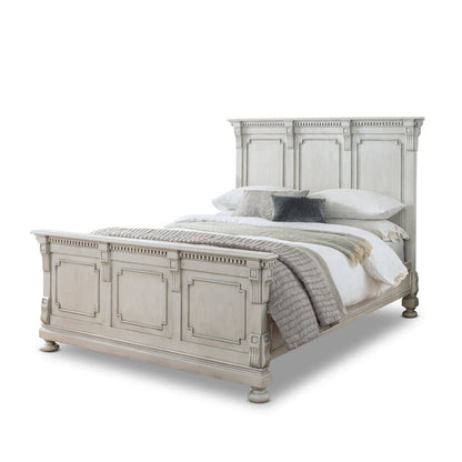 Augusta Mindy Wood Bed In Aged Grey - Range - House of Hyne