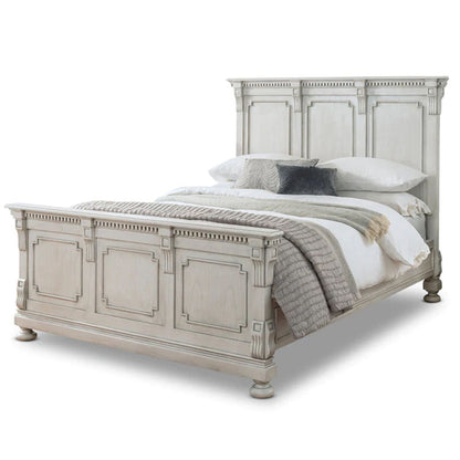 Augusta Mindy Wood Bed In Aged Grey - Range - House of Hyne