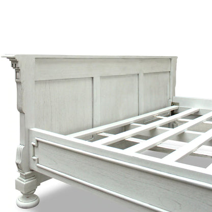 Augusta Mindy Wood Bed In Aged Grey - Range - House of Hyne