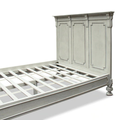 Augusta Mindy Wood Bed In Aged Grey - Range - House of Hyne