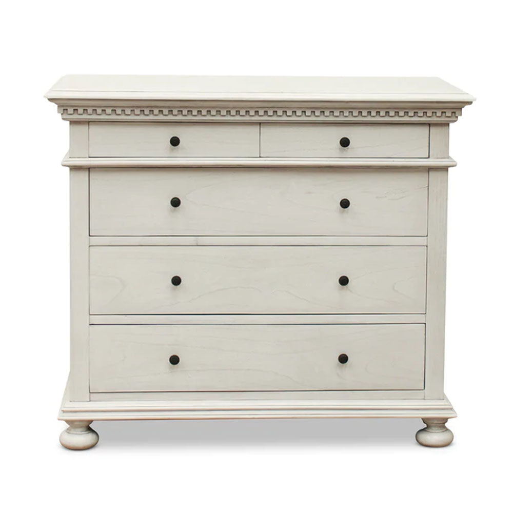 Augusta Mindy Wood Chest Of Drawers In Aged Grey - House of Hyne