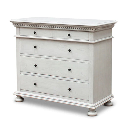 Augusta Mindy Wood Chest Of Drawers In Aged Grey - House of Hyne