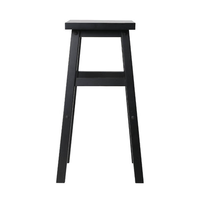 Artiss Beech Wood Bar Stools in Black - Set of 2 - Notbrand