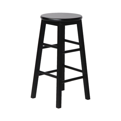 Artiss Beech Wood Backless Bar Stools in Black - Set of 2 - Notbrand