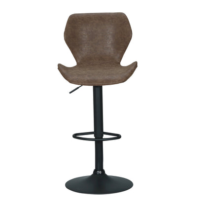 Artiss Frawley Swivel Metal Bar Stools in Brown Set - 2 Pieces - Notbrand