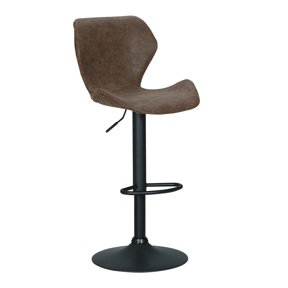 Artiss Frawley Swivel Metal Bar Stools in Brown Set - 2 Pieces - Notbrand