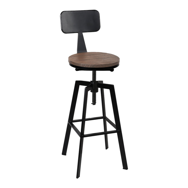 Black and Wood Metal Artiss Bar Stool House of Hyne