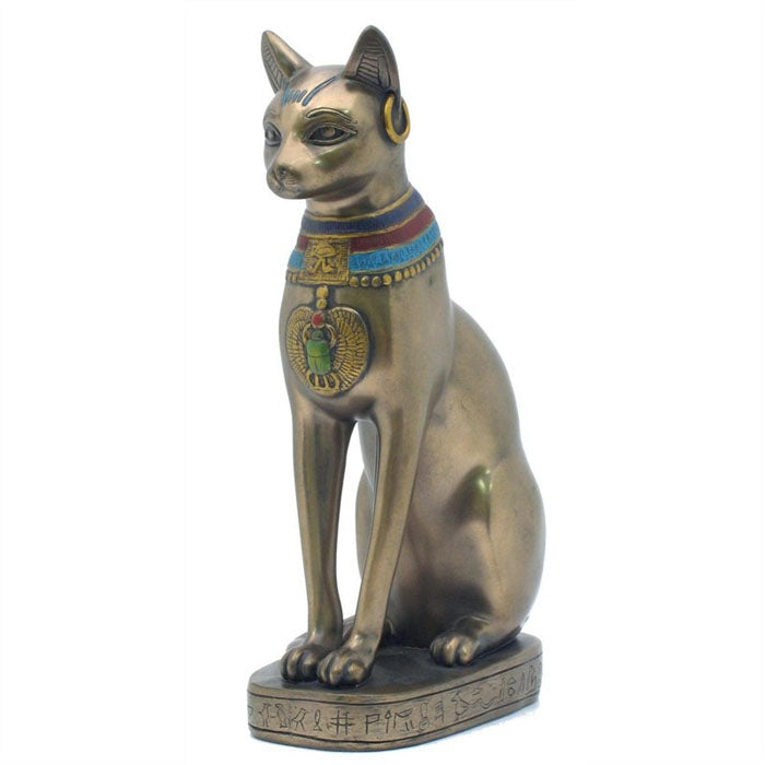 Bastet With Earings Bronze Figurine - Notbrand