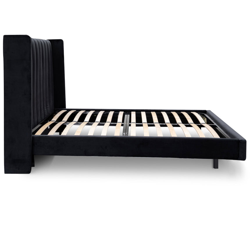 Sweek Bed Frame in Black Velvet - Queen  - House of Hyne