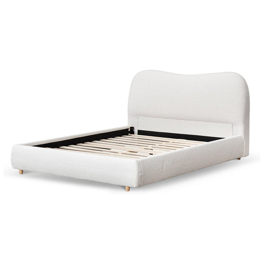 Cream Dream Queen Boucle Bed Frame - House of Hyne