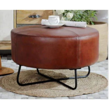 Bolero Leather Coffee Table/Ottoman - Brown - Notbrand