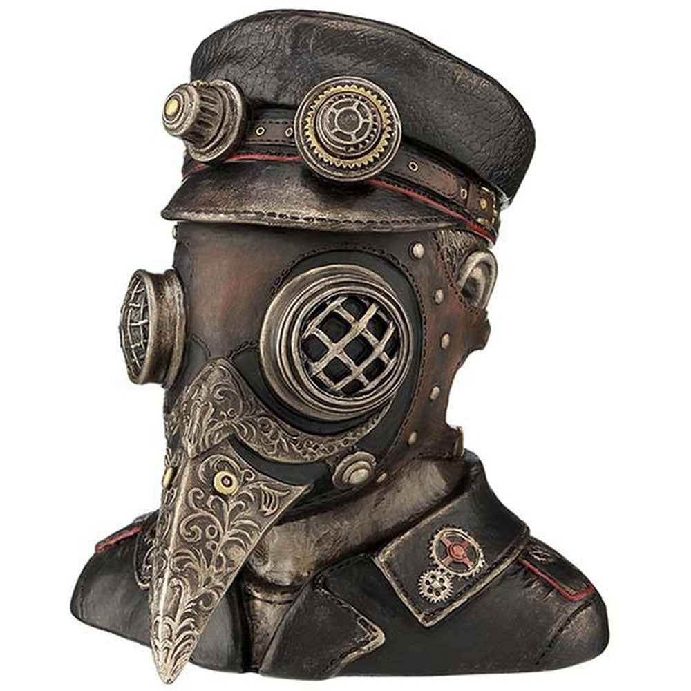 Plague Doctor Box Steampunk Bronze Figurine - Notbrand