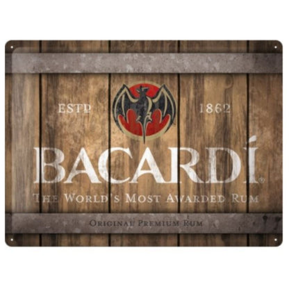 Bacardi Large Sign - Wood Barrel Logo - NotBrand