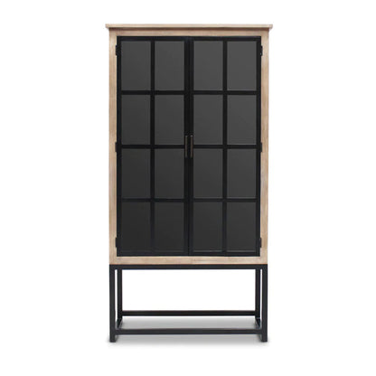 Berkeley Timber And Iron Display Cabinet - House of Hyne