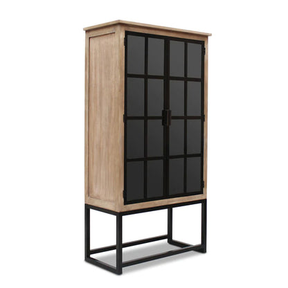 Berkeley Timber And Iron Display Cabinet - House of Hyne