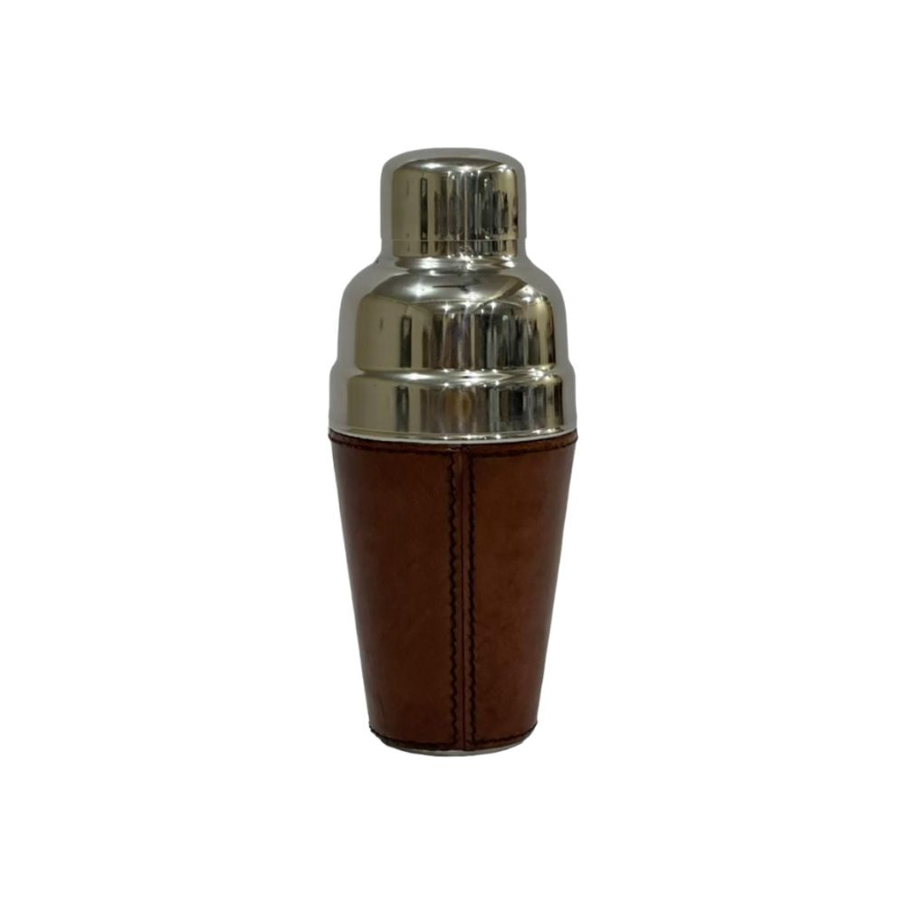 Bokito Tan Leather Cover Cocktail Shaker - NotBrand