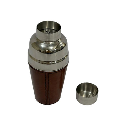 Bokito Tan Leather Cover Cocktail Shaker - NotBrand