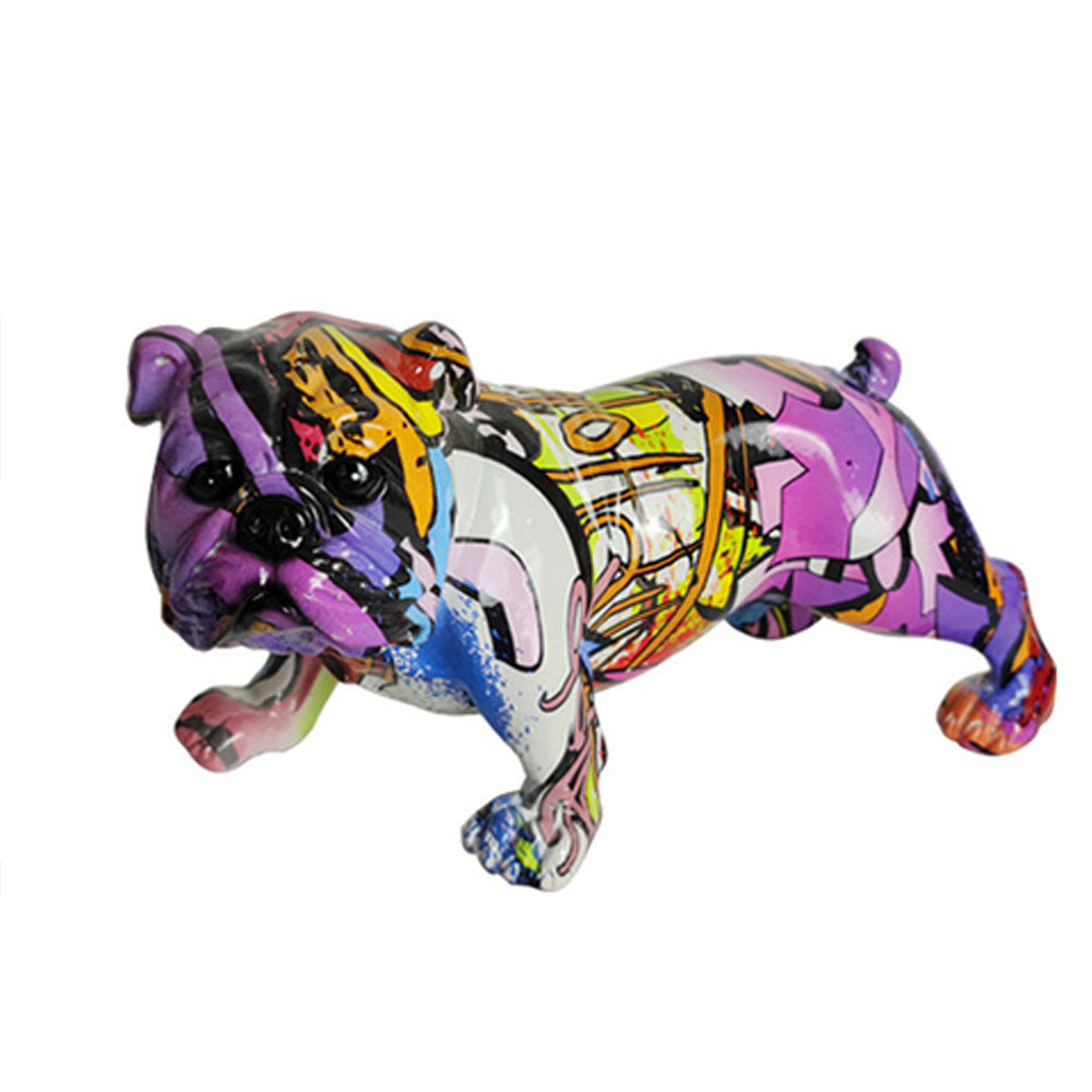 Bulldog Resin Graffiti Sclupture Ornament - Range - Notbrand