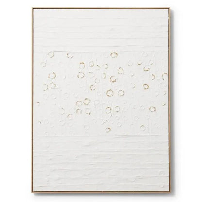 Buru Hand Painted Wall Art - White and Natural -  NotBrand