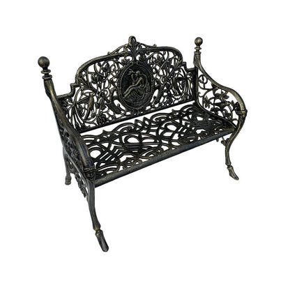 Cameo Cast Iron Bench in Black & Gold - Notbrand