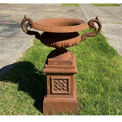 Campana Cast Iron Urn & Base Set - 100cm - House of Hyne