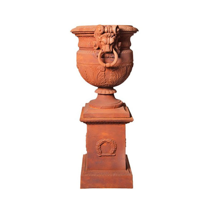 Carmen Cast Iron Urn On Dorchester Base - House of Hyne