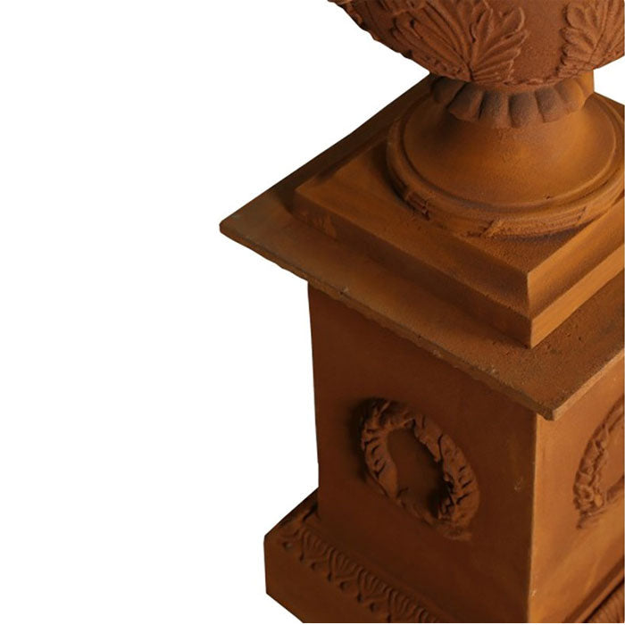 Carmen Cast Iron Urn On Dorchester Base - House of Hyne