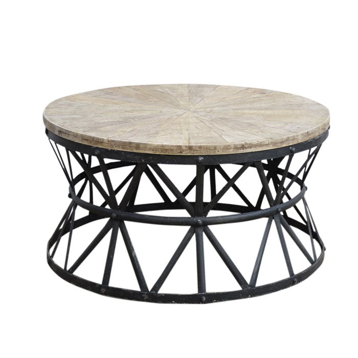 Cast Iron Round Coffee Table Handmade - Notbrand