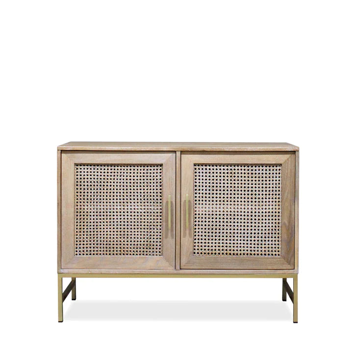 Mala Timber & Rattan 2 Door Buffet Table - Notbrand