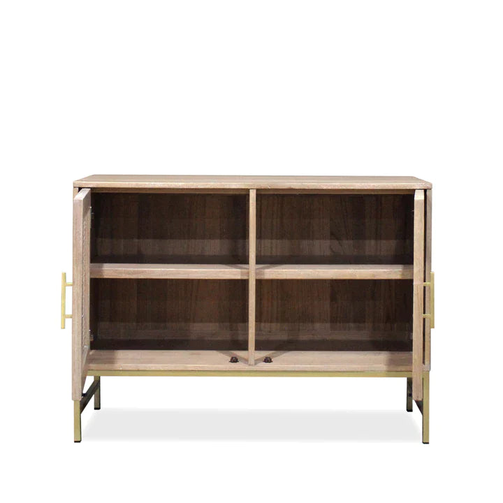 Mala Timber & Rattan 2 Door Buffet Table - House of Hyne