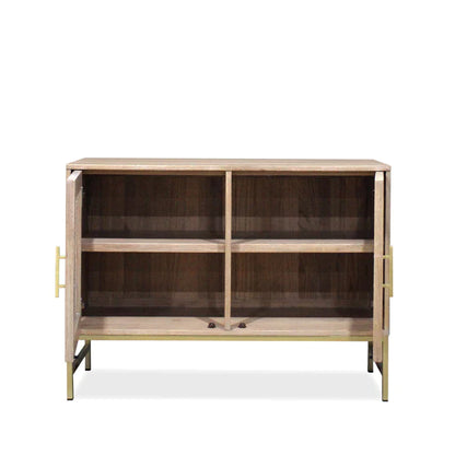 Mala Timber & Rattan 2 Door Buffet Table - Notbrand