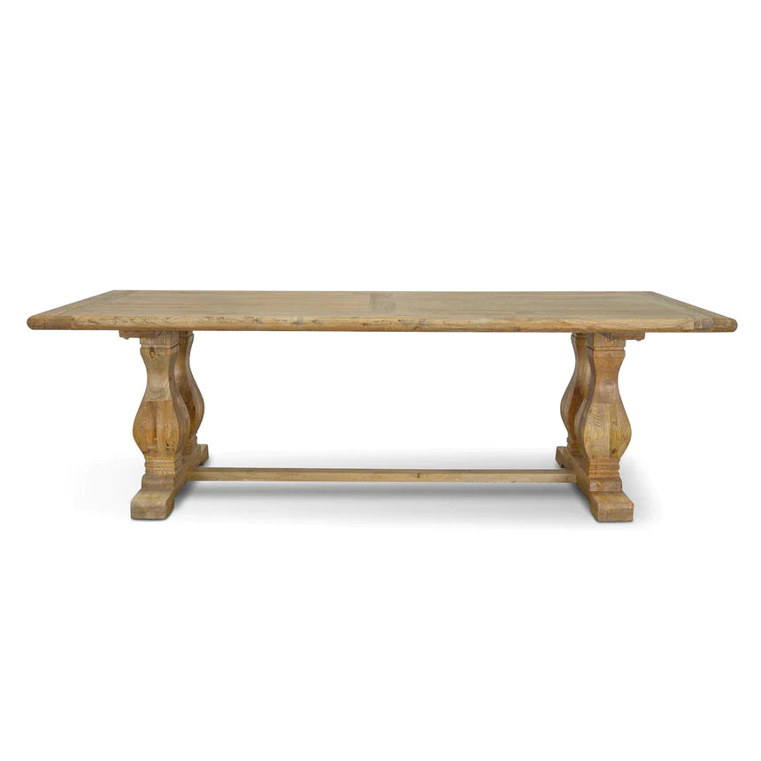 Balz Wood Dining Table - Rustic Natural - House of Hyne