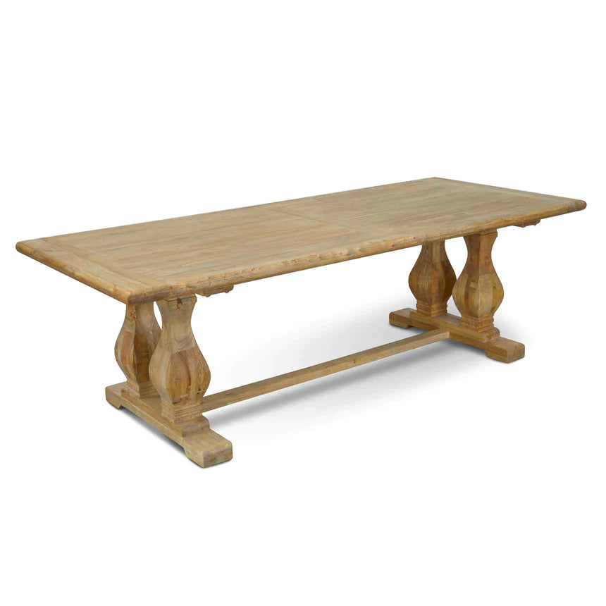 Balz Wood Dining Table - Rustic Natural - House of Hyne