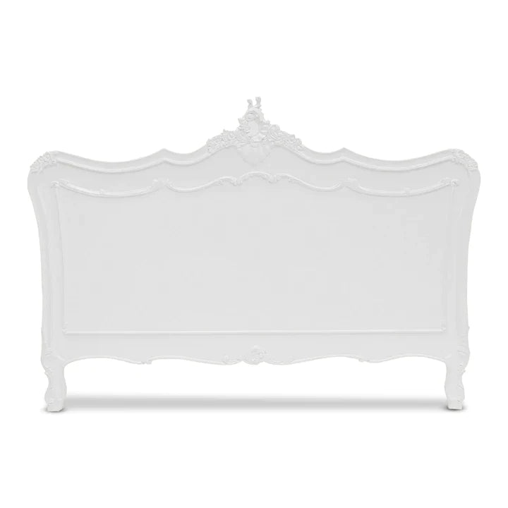 Classic Mindy Wood Headboard In White - Range  - House of Hyne