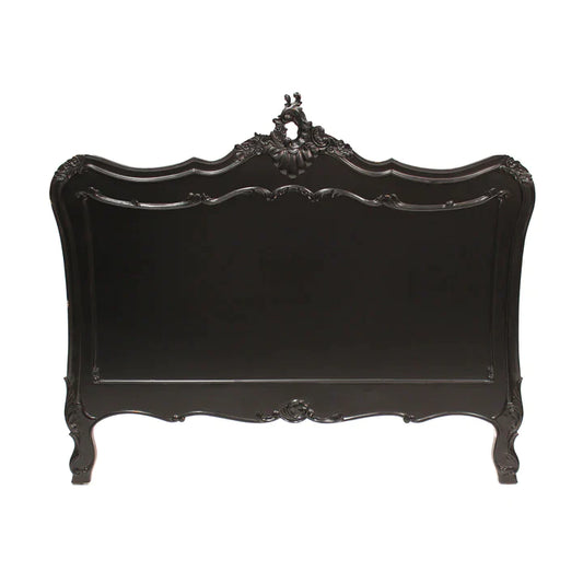 Classic Mindy Wood Headboard In Black - Range  - House of Hyne