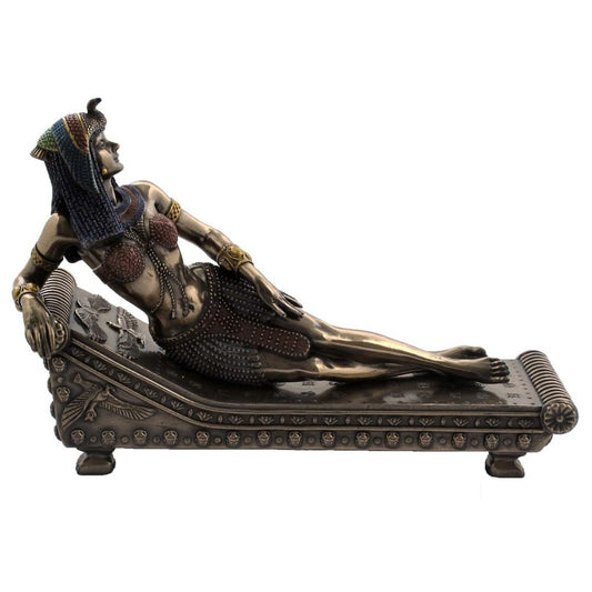 Cleopatra Lying on Bed Bronze Figurine - Notbrand