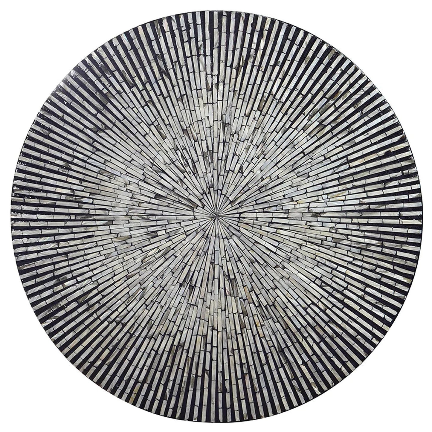 Cordelia Round Mother Of Pearl Coffee Table - Black and White - HouseofHyne