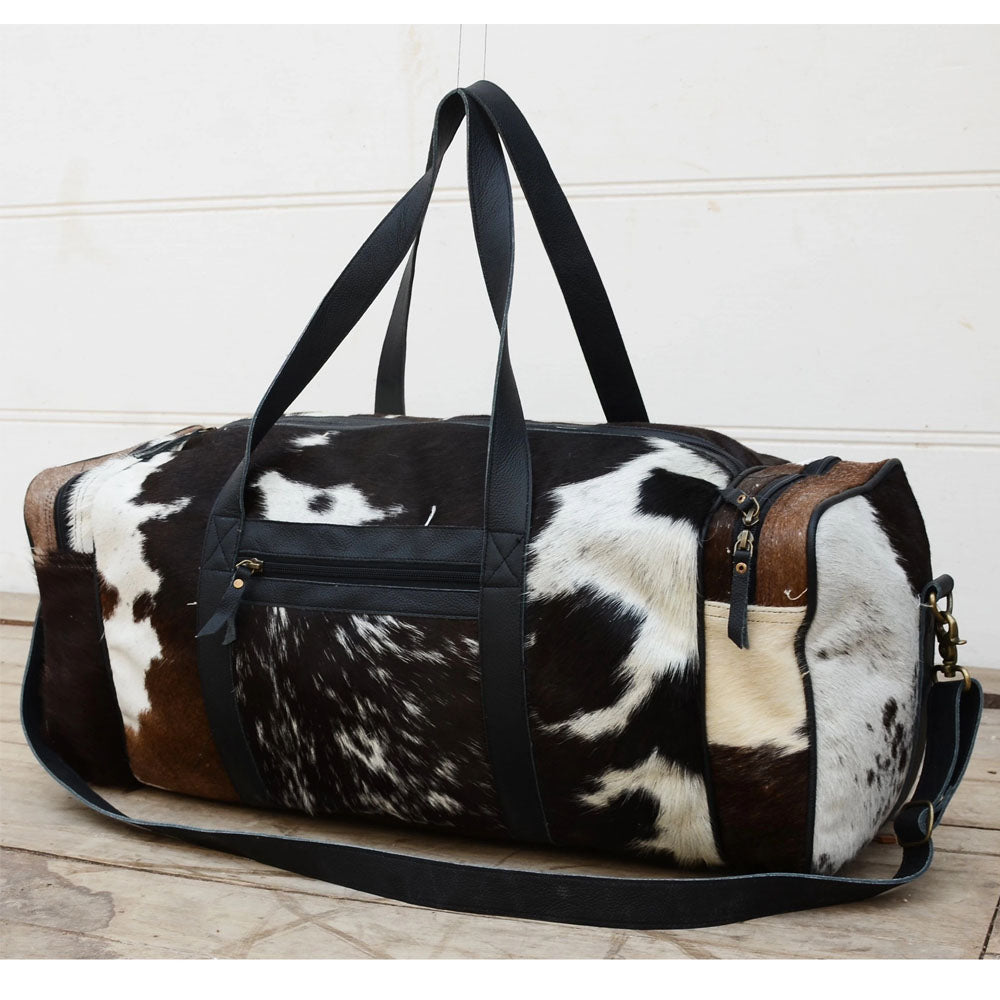 Cowhide Patch Overnight Bag - Notbrand