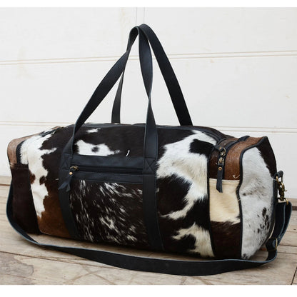 Cowhide Patch Overnight Bag - Notbrand