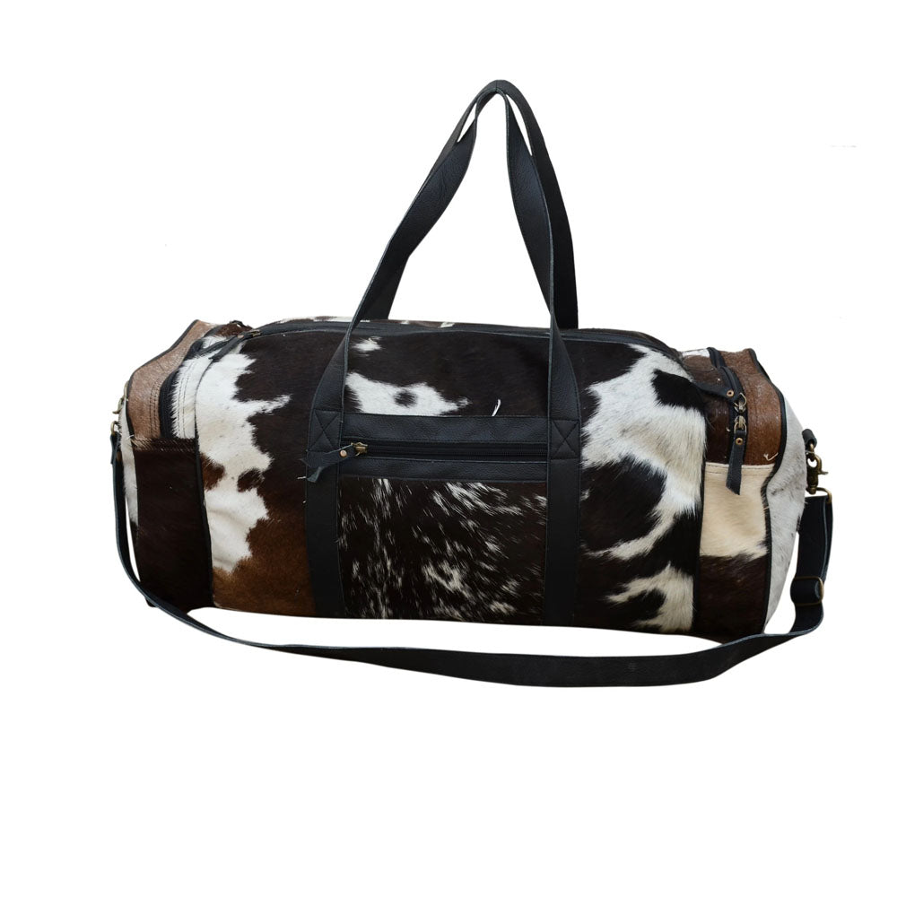 Cowhide Patch Overnight Bag - Notbrand