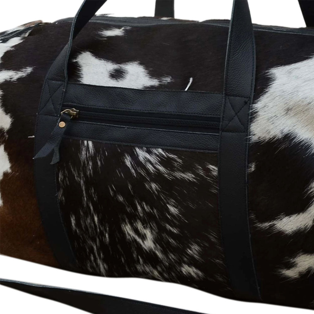 Cowhide Patch Overnight Bag - Notbrand