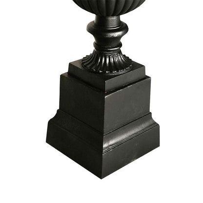 Venetian Fluted Urn & Base Set - Black - House of Hyne